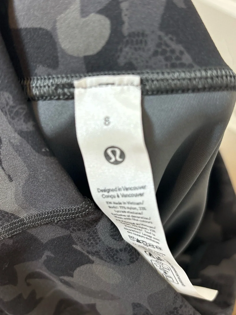 lululemon athletica Black & Charcoal Camouflage-Pattern Leggings